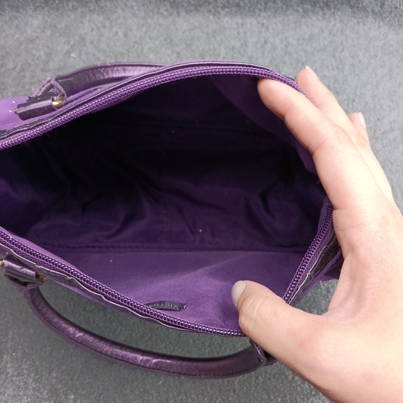 Victoria's Secret Purple & Gold Rhinestone Make-Up Handbag Clutch EUC - Picture 7 of 11